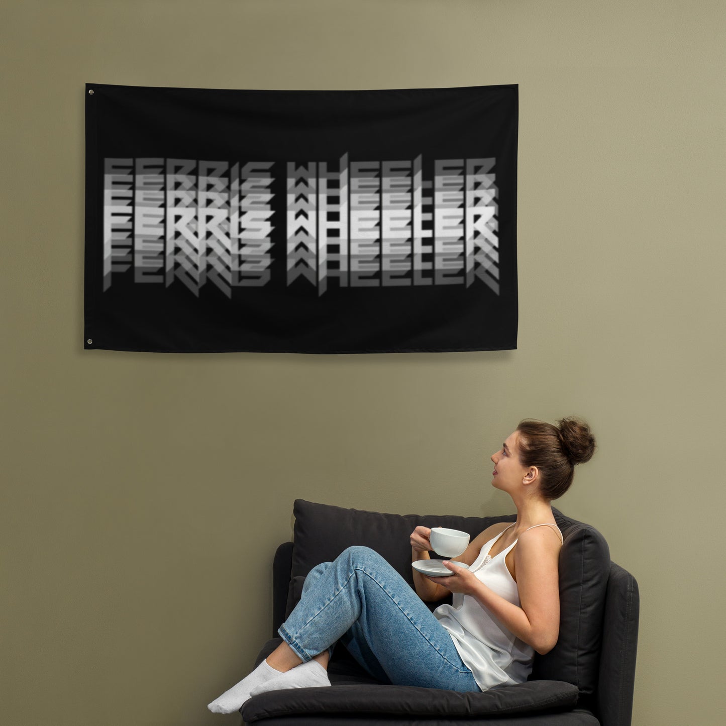 Ferris Wheeler Blur Flag